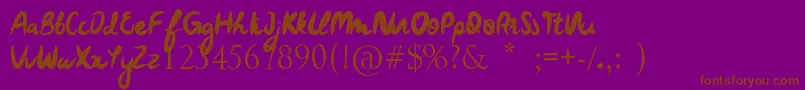 Шрифт DearAnnabelle – коричневые шрифты на фиолетовом фоне