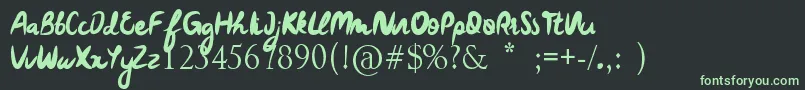 DearAnnabelle Font – Green Fonts on Black Background