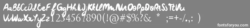 DearAnnabelle Font – White Fonts on Gray Background