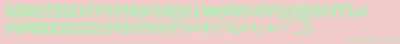 Creakyfrank Font – Green Fonts on Pink Background