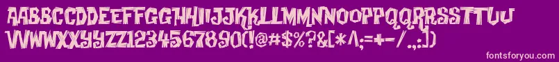 Creakyfrank Font – Pink Fonts on Purple Background