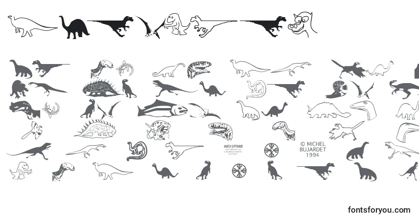 Dinosfnt-fontti – aakkoset, numerot, erikoismerkit