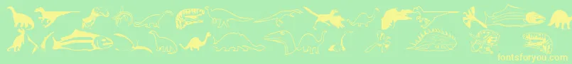 Más sobre la fuente Dinosfnt fuente Dinosfnt – Fuentes Amarillas Sobre Fondo Verde