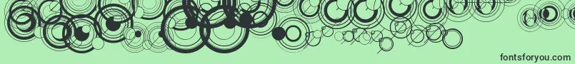 Fonte WsSimpleGallifreyan – fontes pretas em um fundo verde