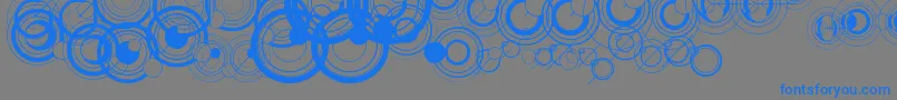 フォントWsSimpleGallifreyan – 灰色の背景に青い文字