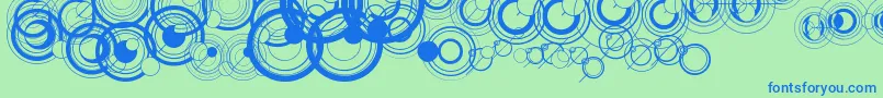 WsSimpleGallifreyan Font – Blue Fonts on Green Background