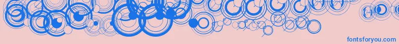 WsSimpleGallifreyan-Schriftart – Blaue Schriften auf rosa Hintergrund