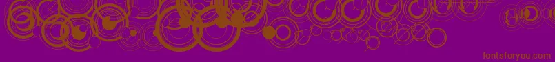 WsSimpleGallifreyan-Schriftart – Braune Schriften auf violettem Hintergrund