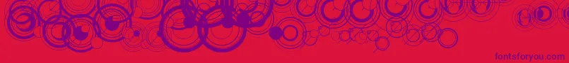 Fonte WsSimpleGallifreyan – fontes roxas em um fundo vermelho