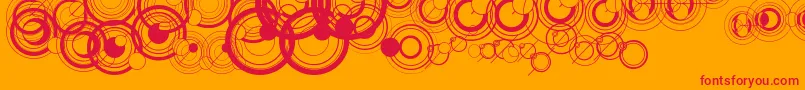 Шрифт WsSimpleGallifreyan – красные шрифты на оранжевом фоне