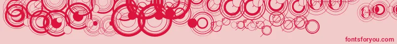 フォントWsSimpleGallifreyan – ピンクの背景に赤い文字