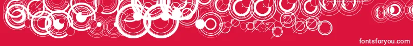 WsSimpleGallifreyan-Schriftart – Weiße Schriften auf rotem Hintergrund