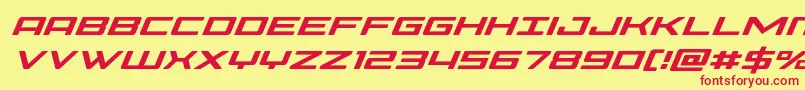 Phoeniciasuperital Font – Red Fonts on Yellow Background