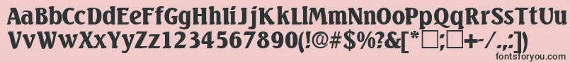 VariodisplaysskRegular Font – Black Fonts on Pink Background