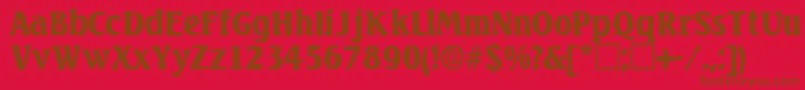 VariodisplaysskRegular Font – Brown Fonts on Red Background