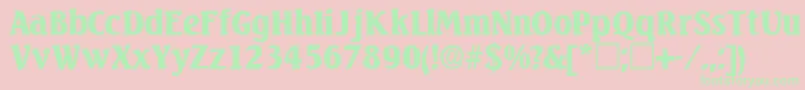 VariodisplaysskRegular Font – Green Fonts on Pink Background