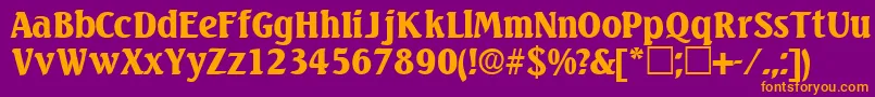 VariodisplaysskRegular Font – Orange Fonts on Purple Background