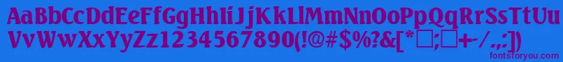 VariodisplaysskRegular Font – Purple Fonts on Blue Background