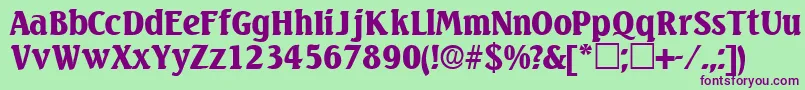 VariodisplaysskRegular Font – Purple Fonts on Green Background