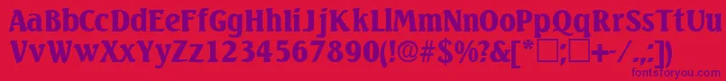 Police VariodisplaysskRegular – polices violettes sur fond rouge