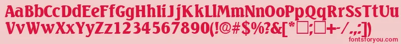 VariodisplaysskRegular Font – Red Fonts on Pink Background