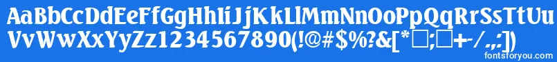 フォントVariodisplaysskRegular – 青い背景に白い文字