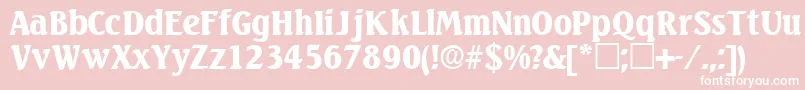 VariodisplaysskRegular Font – White Fonts on Pink Background