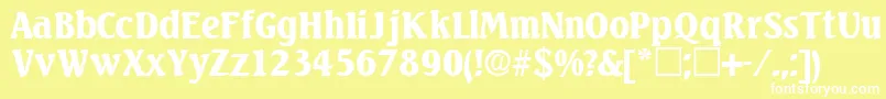 VariodisplaysskRegular Font – White Fonts on Yellow Background