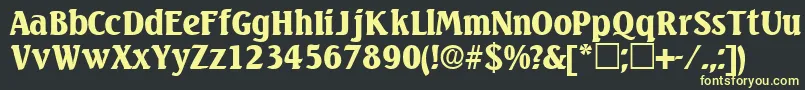 Шрифт VariodisplaysskRegular – жёлтые шрифты на чёрном фоне