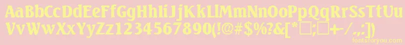 VariodisplaysskRegular Font – Yellow Fonts on Pink Background