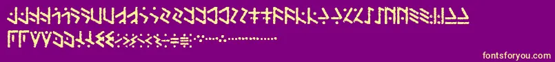 TemphisBrick Font – Yellow Fonts on Purple Background