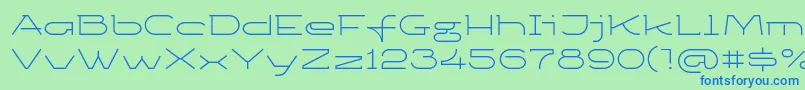 Ketosagclt Font – Blue Fonts on Green Background