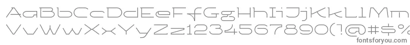 Ketosagclt-fontti – harmaat kirjasimet valkoisella taustalla