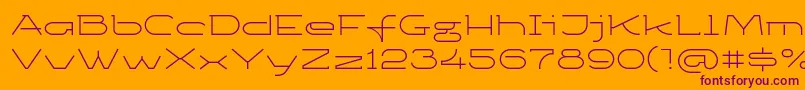 Ketosagclt-Schriftart – Violette Schriften auf orangefarbenem Hintergrund