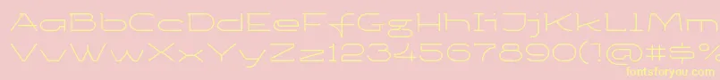 Ketosagclt-Schriftart – Gelbe Schriften auf rosa Hintergrund