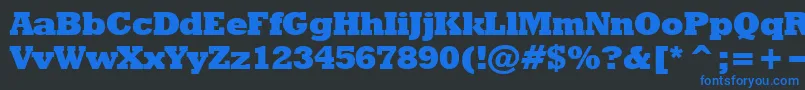 RodeoextraboldNormal Font – Blue Fonts on Black Background
