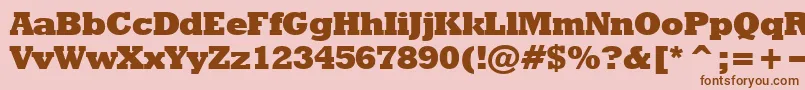 RodeoextraboldNormal Font – Brown Fonts on Pink Background