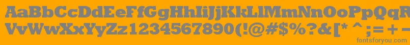 フォントRodeoextraboldNormal – オレンジの背景に灰色の文字