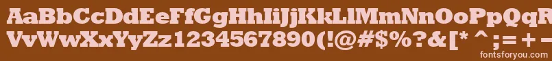 RodeoextraboldNormal Font – Pink Fonts on Brown Background