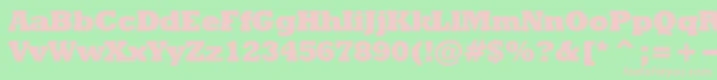 RodeoextraboldNormal Font – Pink Fonts on Green Background