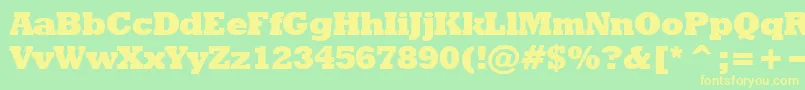 RodeoextraboldNormal Font – Yellow Fonts on Green Background