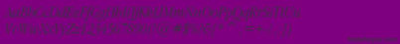 GaramondNarrowItalic.001.022-Schriftart – Schwarze Schriften auf violettem Hintergrund