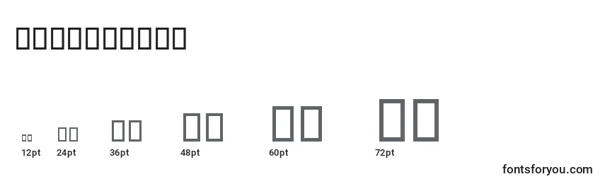 BYagutBold Font Sizes