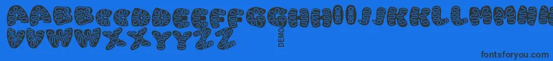 IcingCookiesDemo Font – Black Fonts on Blue Background