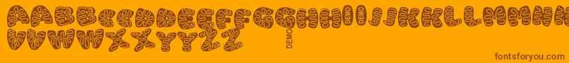 IcingCookiesDemo Font – Brown Fonts on Orange Background