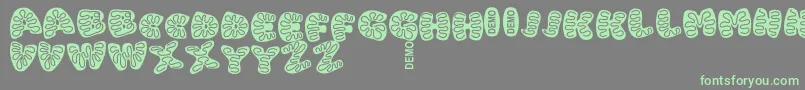 IcingCookiesDemo Font – Green Fonts on Gray Background