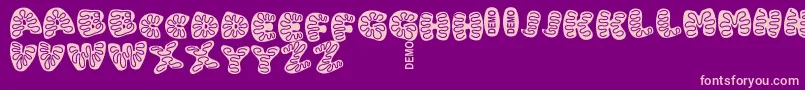 IcingCookiesDemo Font – Pink Fonts on Purple Background