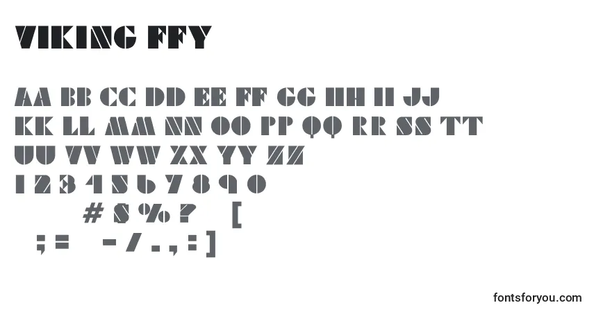 Fuente Viking ffy - alfabeto, números, caracteres especiales