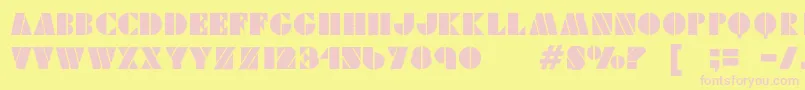 Viking ffy Font – Pink Fonts on Yellow Background