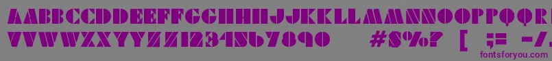 フォントViking ffy – 紫色のフォント、灰色の背景